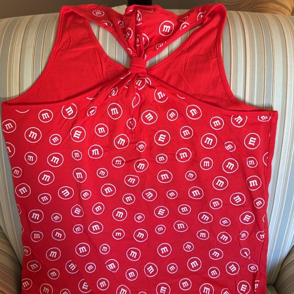 M&M'S WORLD ❤️RED❤️ 2PC TANK AND SHORT SET SIZE LARGE 🌟NWT🌟 - Picture 8 of 14